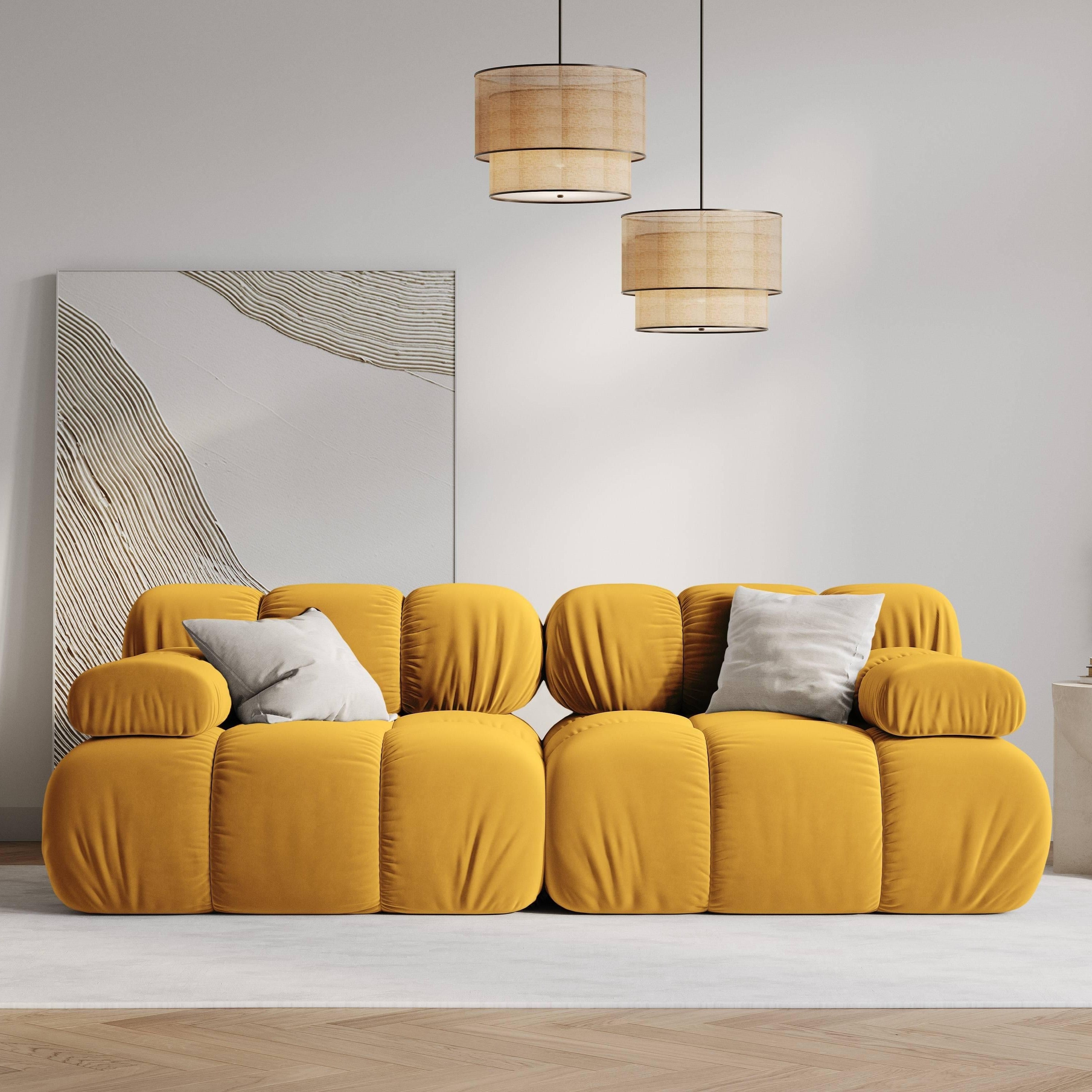 Milo Casa Tropea Modulaire 2-zitsbank - Okergeel