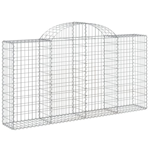NNEVL Arched Gabion Basket 200x30x100/120 cm Galvanised Iron