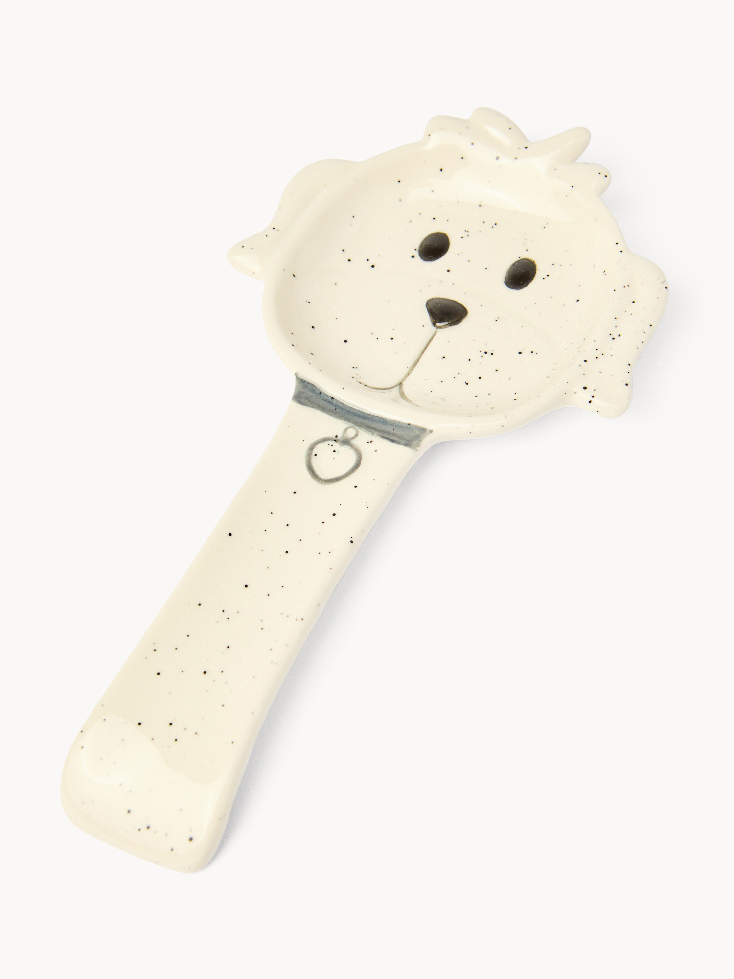 Porta mestolo in ceramica a cagnolino