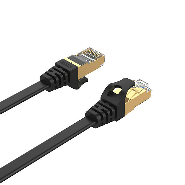 Câble Ethernet CAT 7 3m S/STP plat noir UNITEK