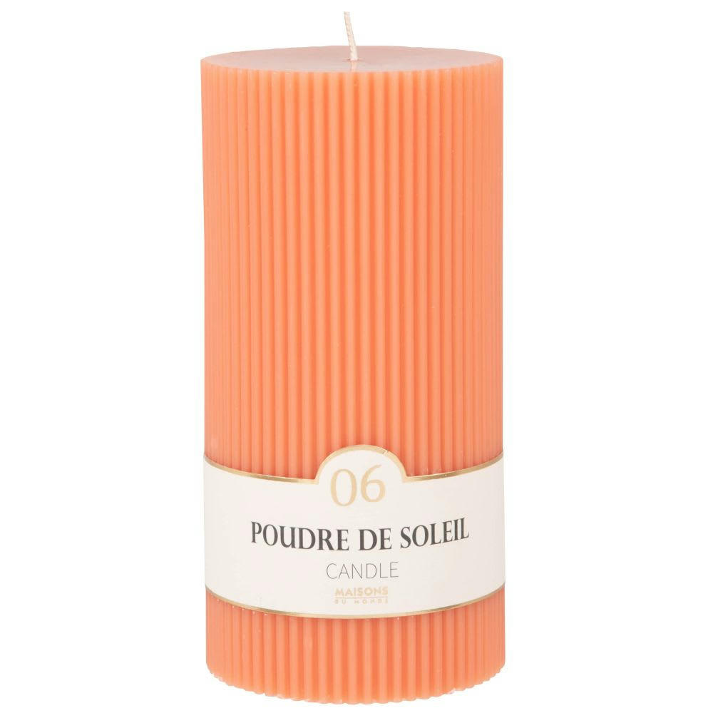 COLORAMA - Bougie striée parfumée terracotta H18, 1000g