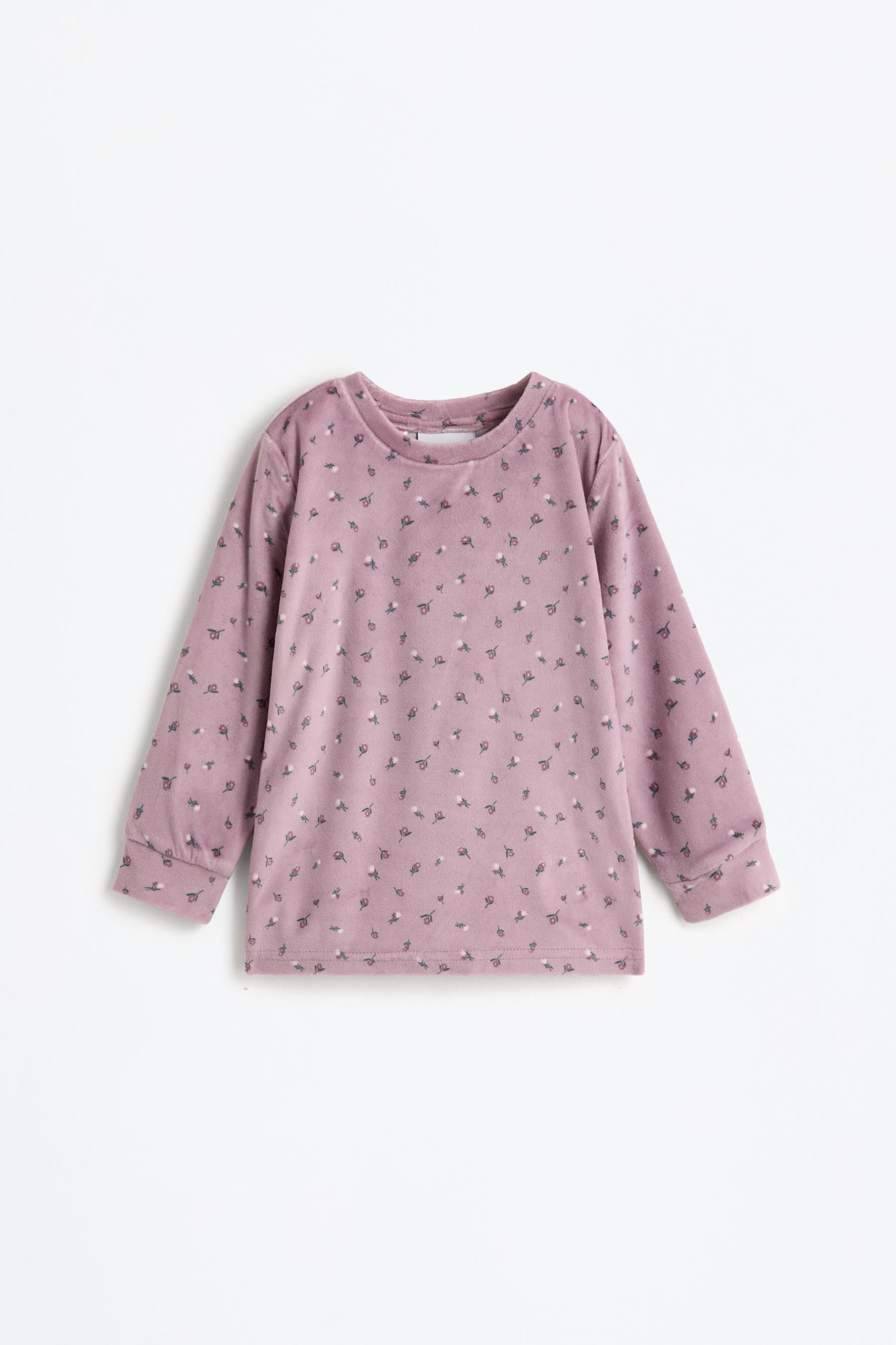 Pijama estampado aterciopelado