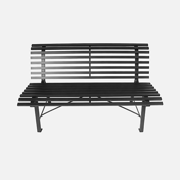 Banc de jardin acier 2 places anthracite 140cm - Nima