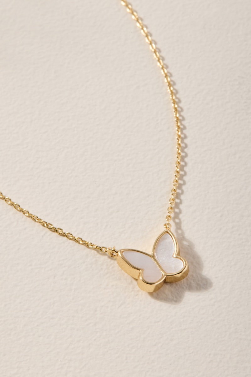 Ines Mini Butterfly Pendant Necklace