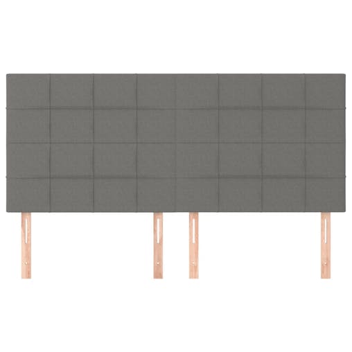 NNEVL Headboards 4 pcs Dark Grey 80x5x78/88 cm Fabric