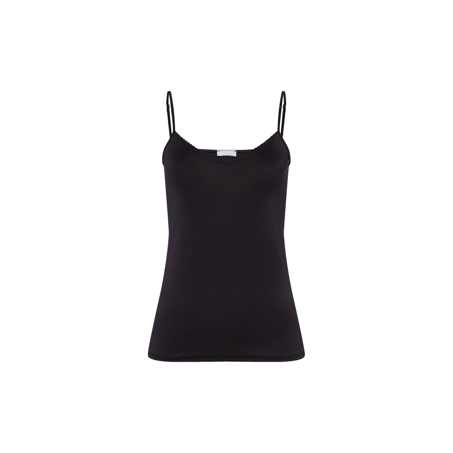 Satin Deluxe Spaghetti Top, black