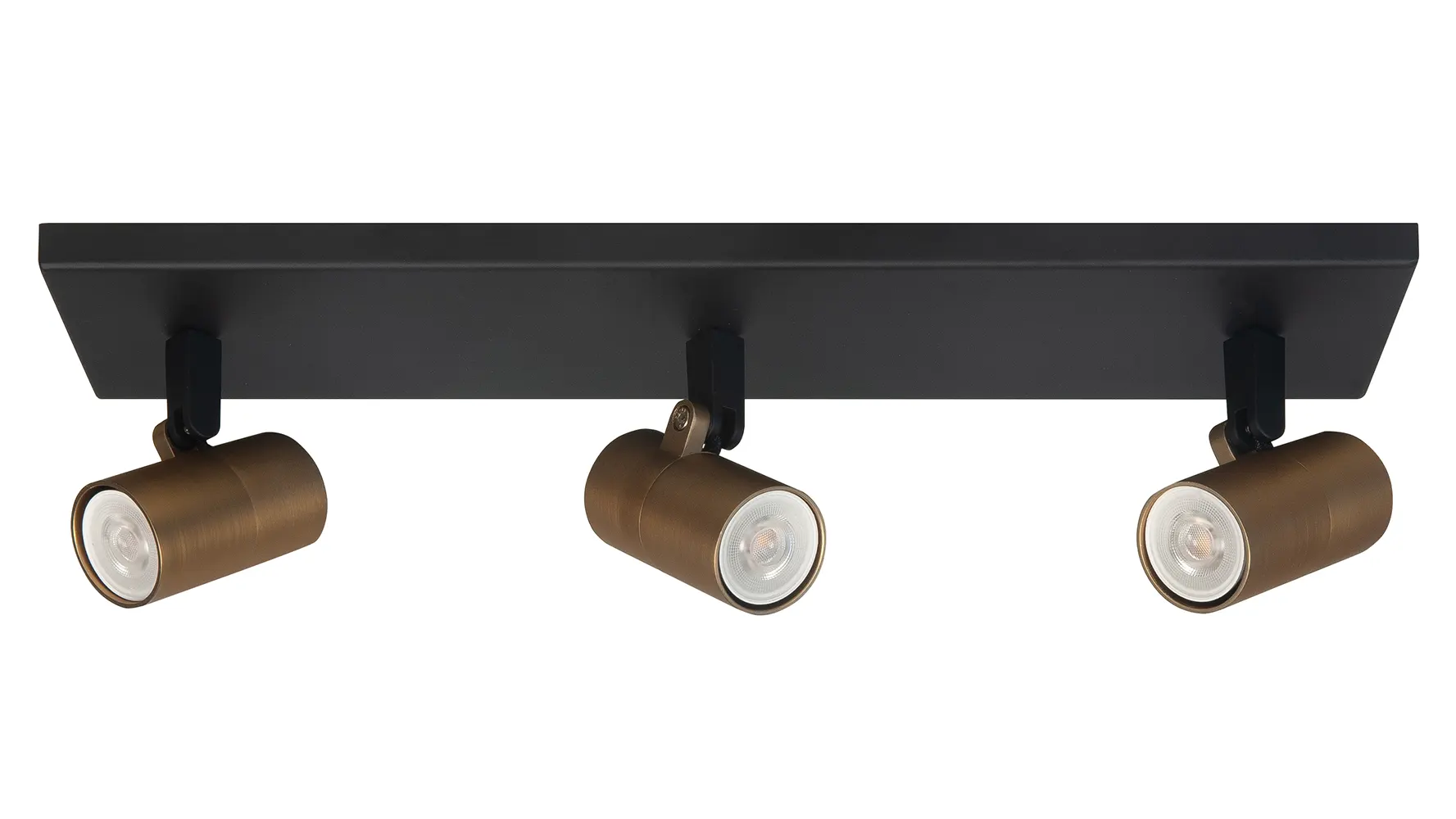 Highlight spot Picollo - 3 lichts - 40 x 11  cm - zwart goud