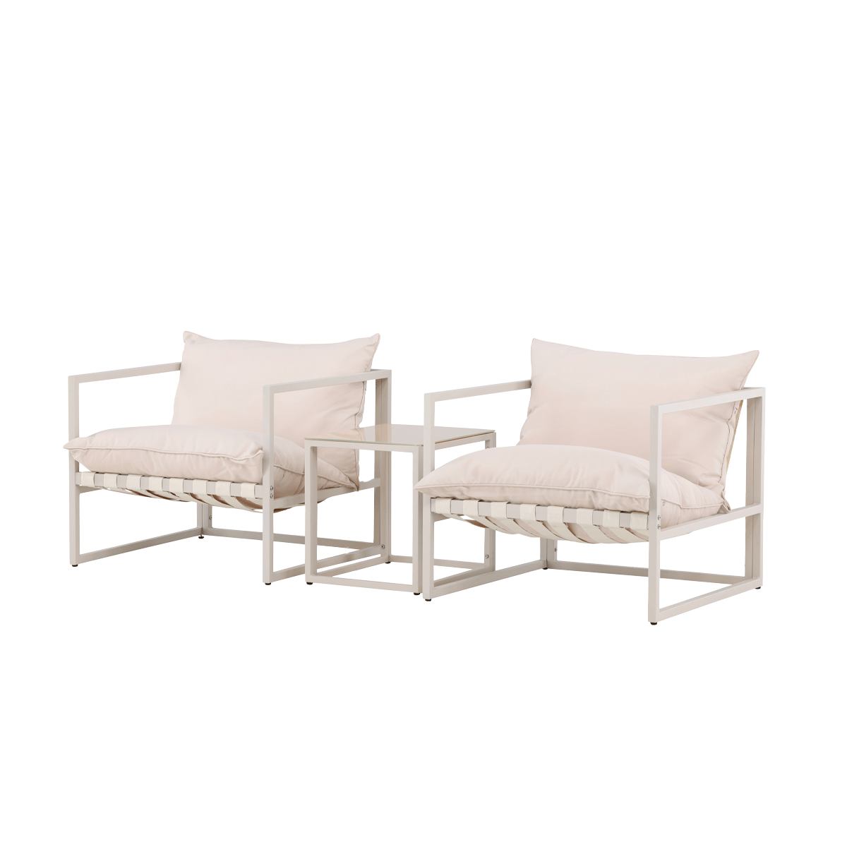 Nest outdoor Ebba Loungeset 3 Delig Met Zitkussens - Beige