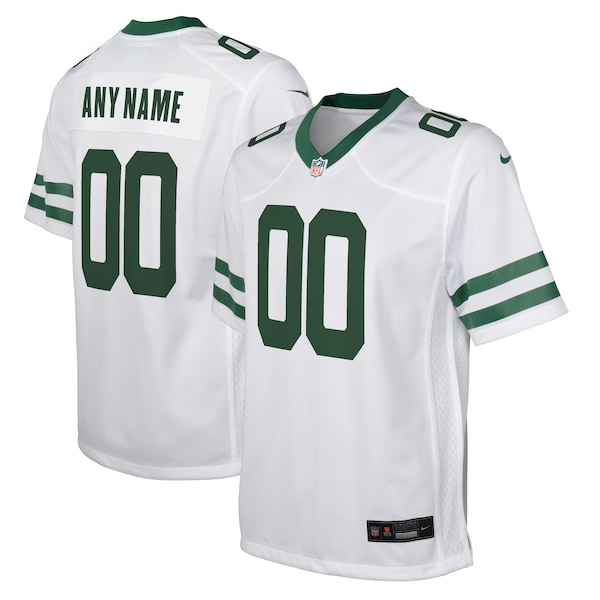 New York Jets Nike Youth Legacy Custom Game Jersey - White