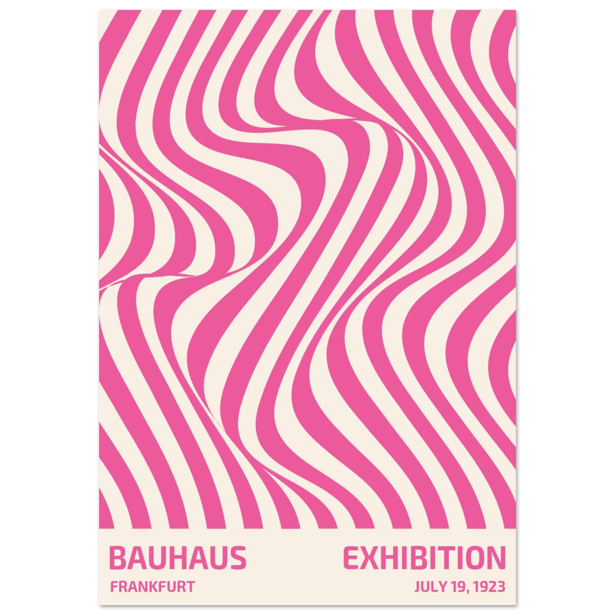 Artfulprints Poster Bauhaus - Exhibition Frankfurt pink  - 70x100 cm - Roze