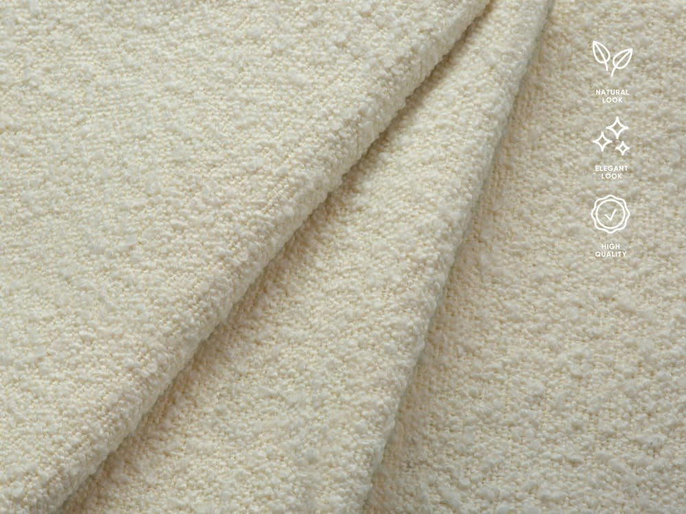 MUSE - Canapé 2 places en tissu structuré beige