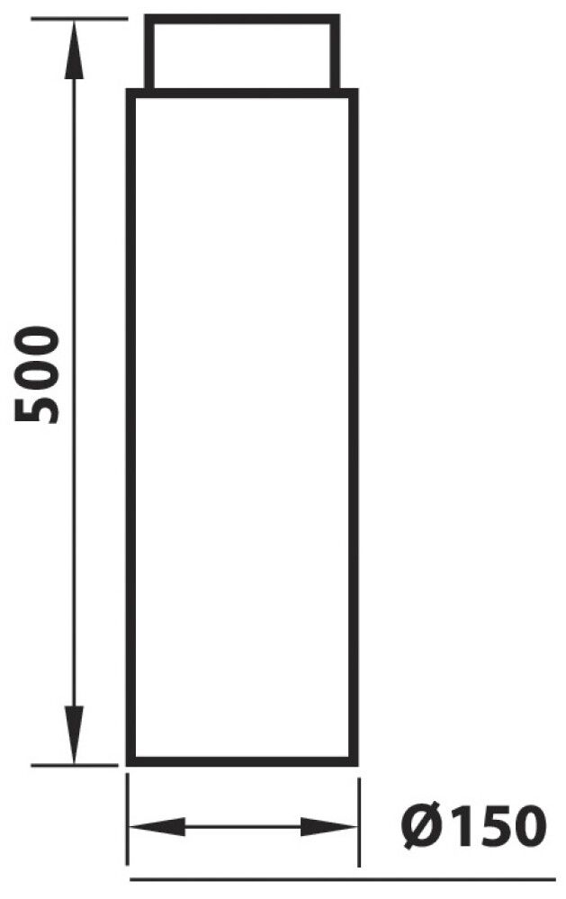 RETT RØR ADURO Ø150X500MM