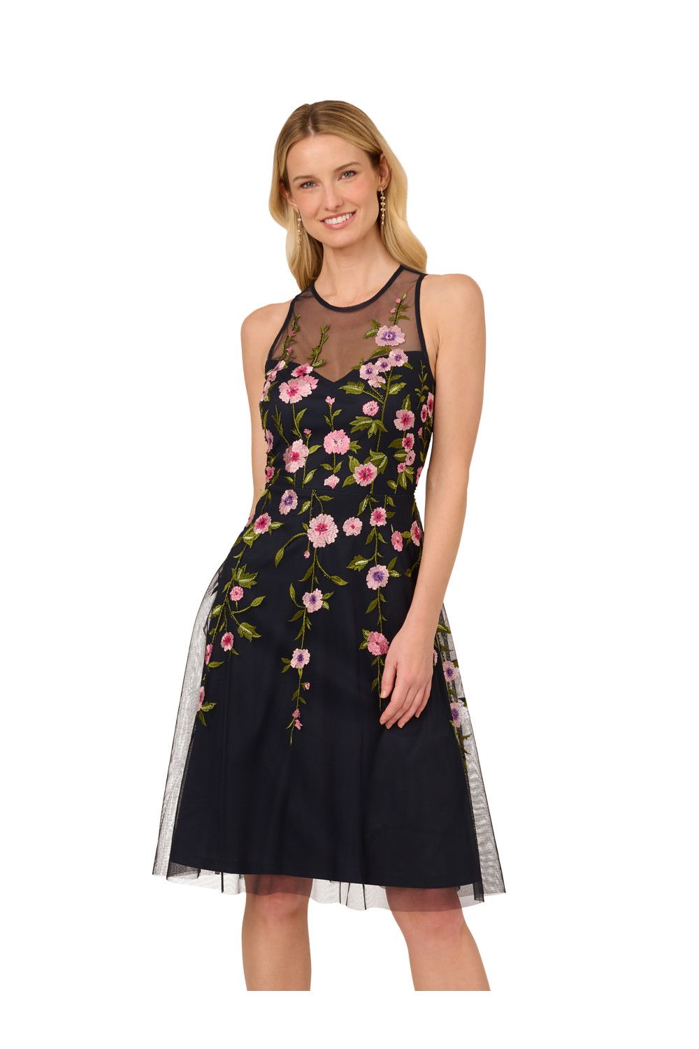 Adrianna Papell Bead Embroidery Dress