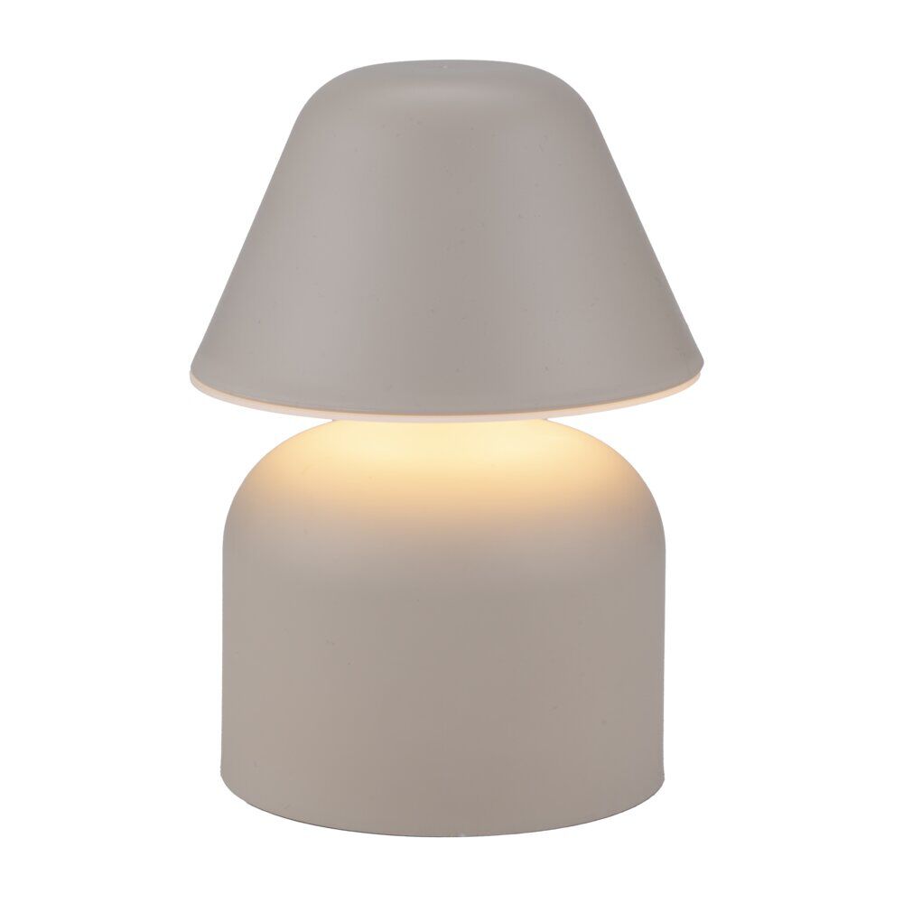 Lampe de table à poser en plastique brun Ø12xH17cm