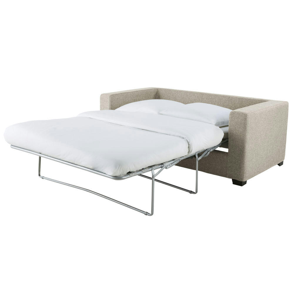 Milano - Canapé convertible 2/3 places beige, matelas 6 cm