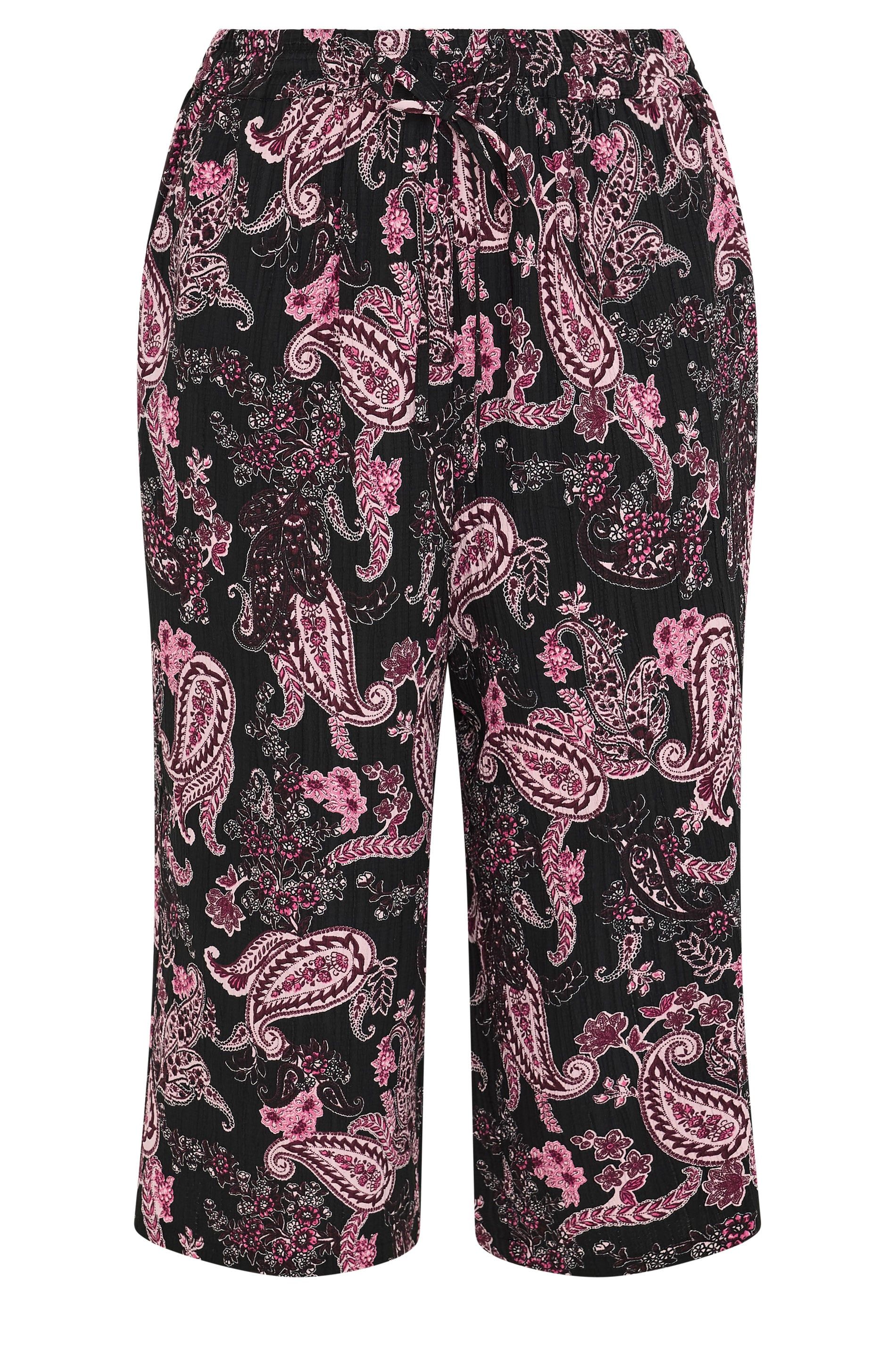 Yours Paisley Cropped Trousers