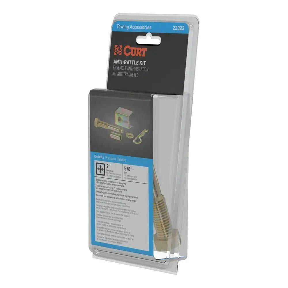 CURT Anti-Rattle Hitch Pin and Shim (2-in Receiver with 5/8-in Hole)
