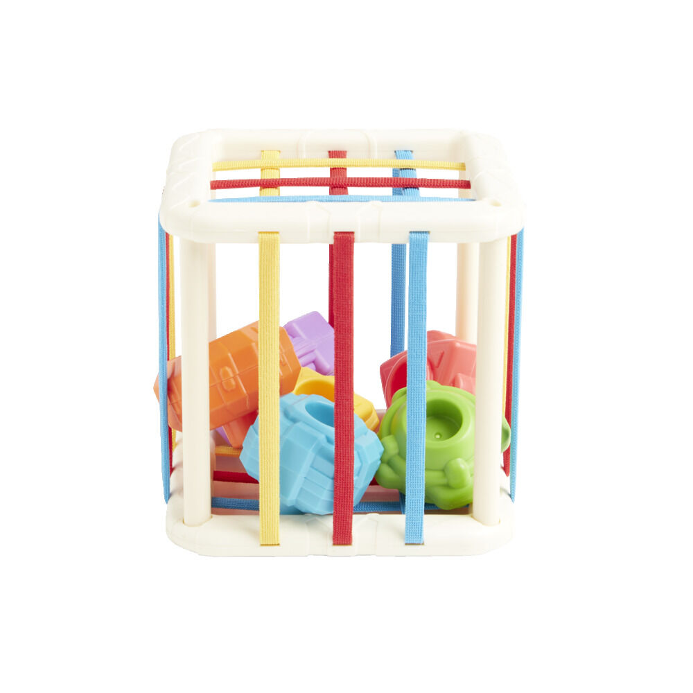 Jeu de motricité fine cube et formes 6 pièces 11x11x11cm
