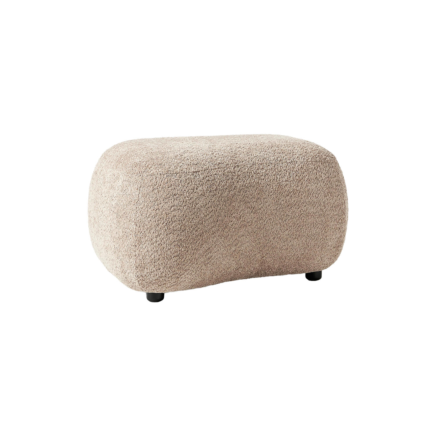 Alba Pouf, boucl&eacute; beige