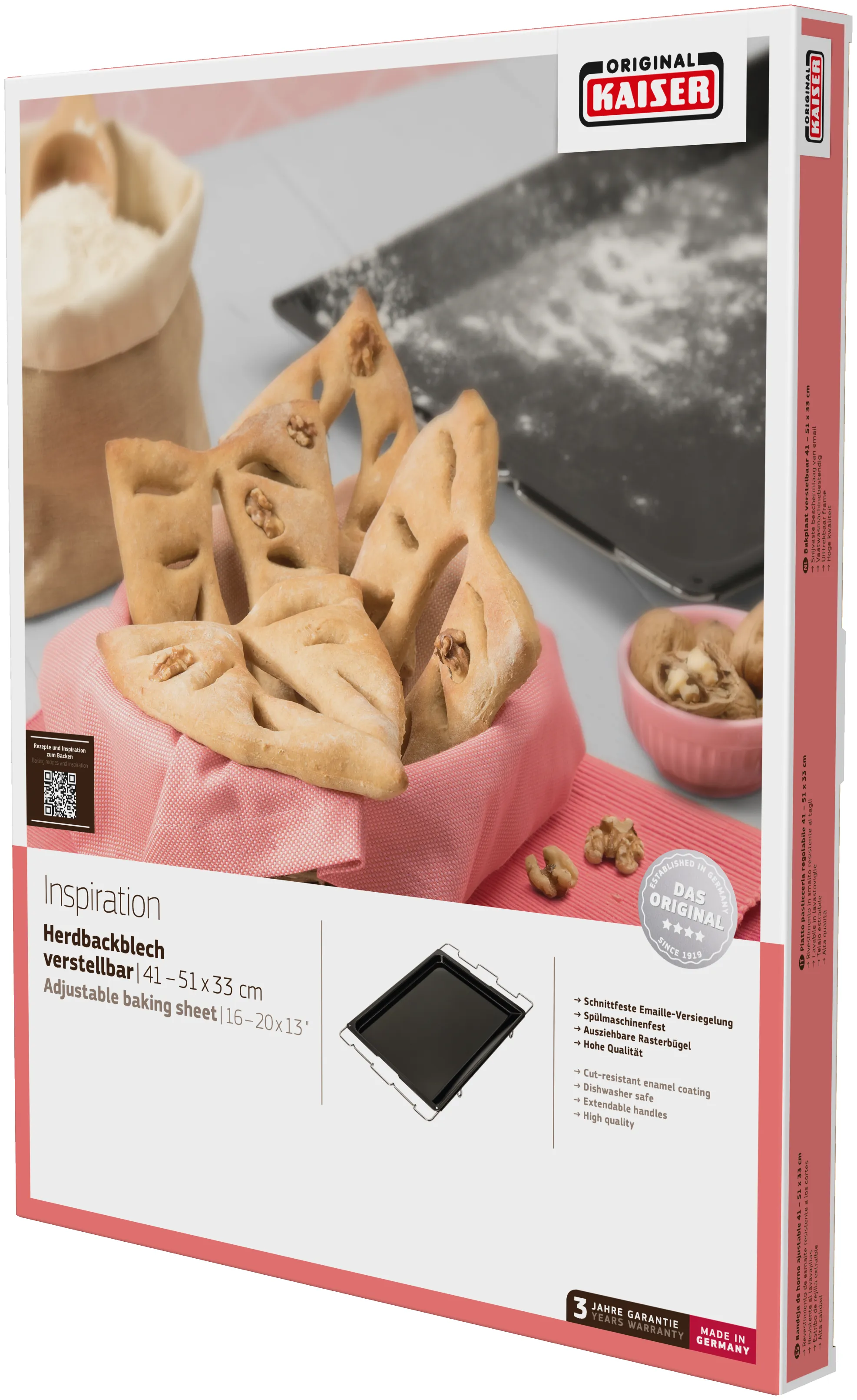 KAISER Inspiration Adjustable Baking Sheet, 41-51 x 33 cm