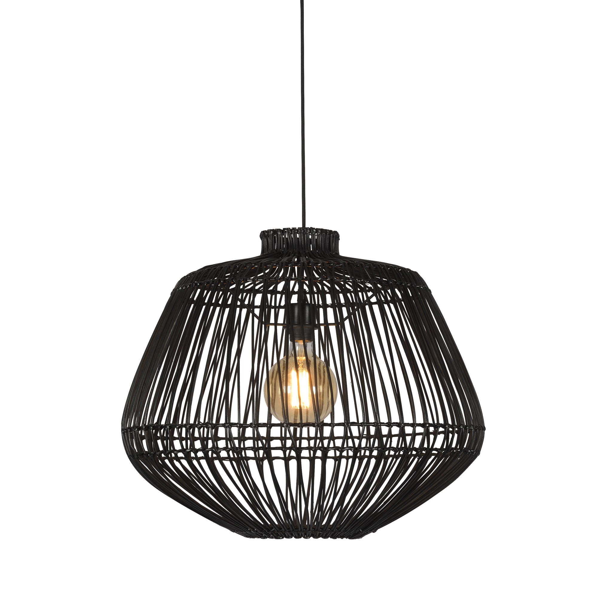 GOOD&MOJO hanglamp Madagascar - zwart - Ø60cm