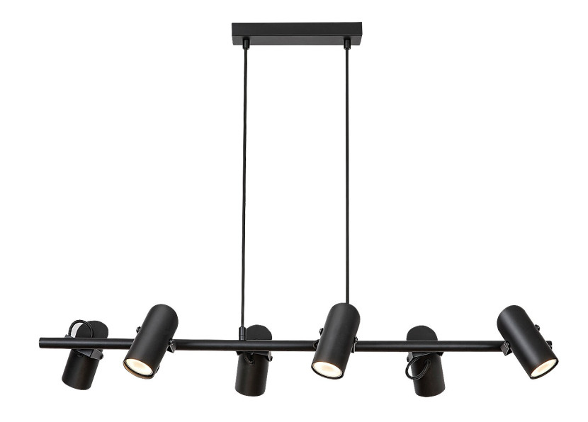 Lampa wisząca czarny matowy MAXIMILIAN 6xGU10x25W wym: 150x87x20 cm Rabalux