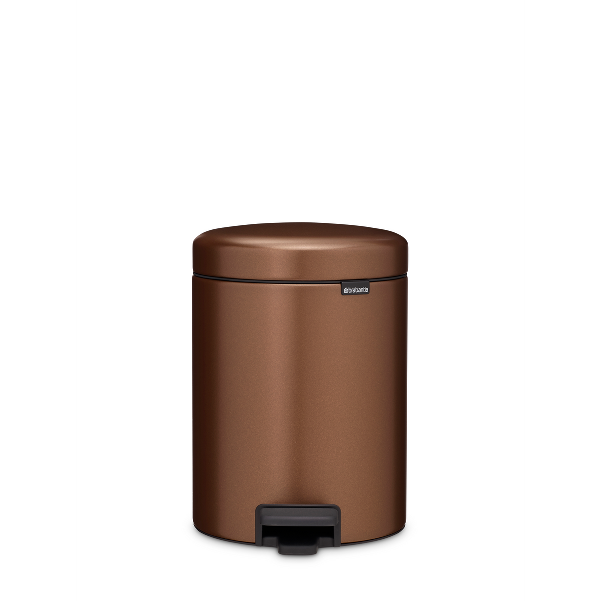 Brabantia NewIcon Pedaalemmer, 5 liter, kunststof binnenemmer - Warm Bronze