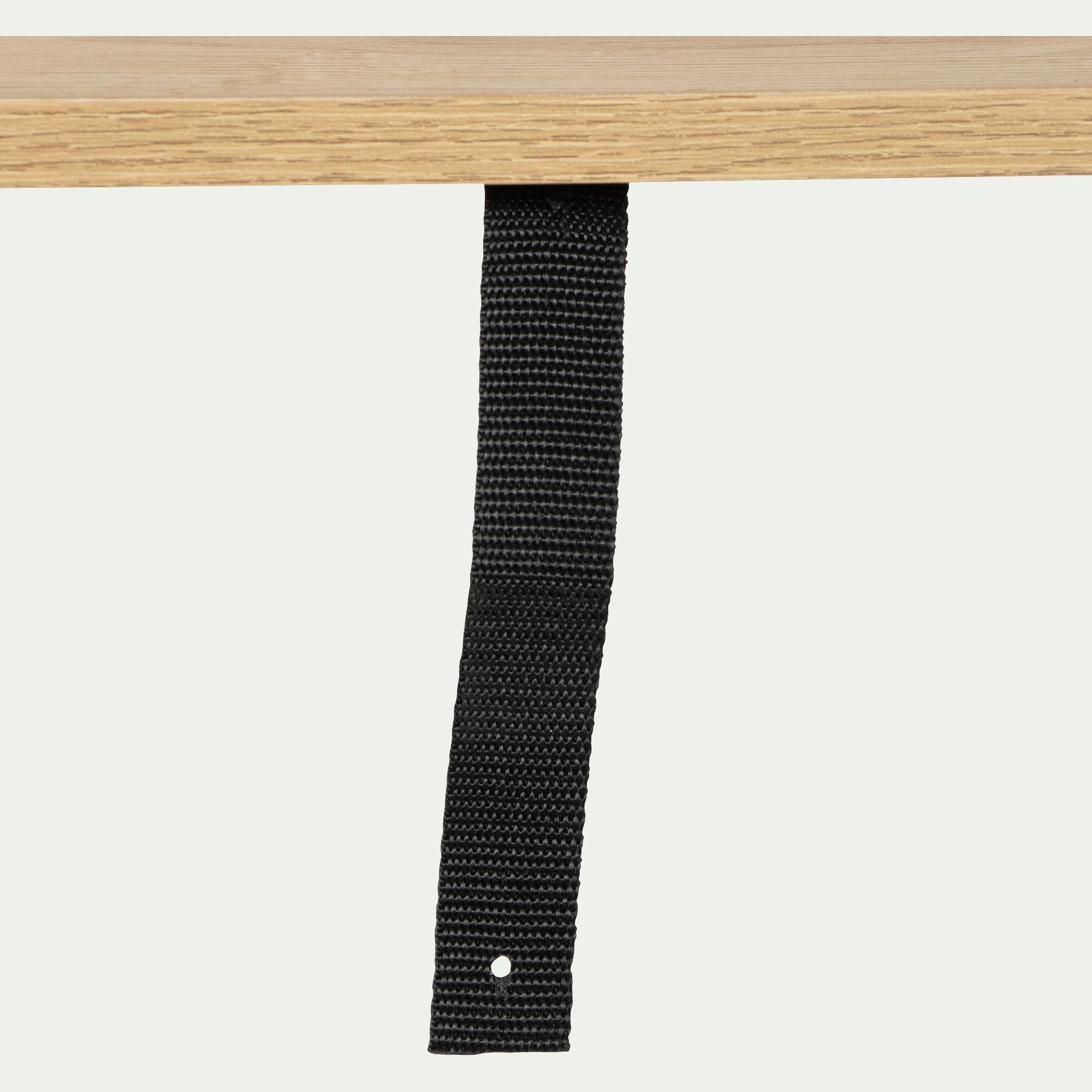 IZZY - Bibliothèque en bois et fer noir l80cm - bois clair