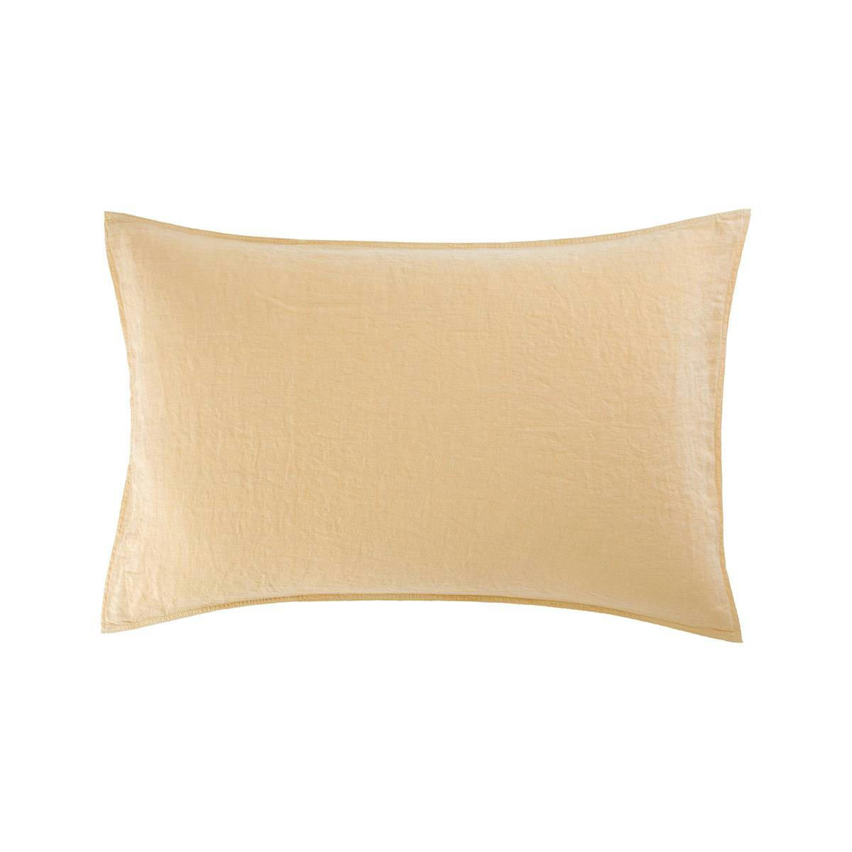 PETIT JOUR - Taie d'oreiller en  lin lavé beige 50 x 75 cm