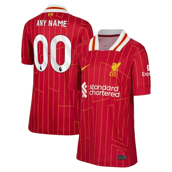 Liverpool Nike Youth 2024/25 Home Custom Replica Jersey - Red