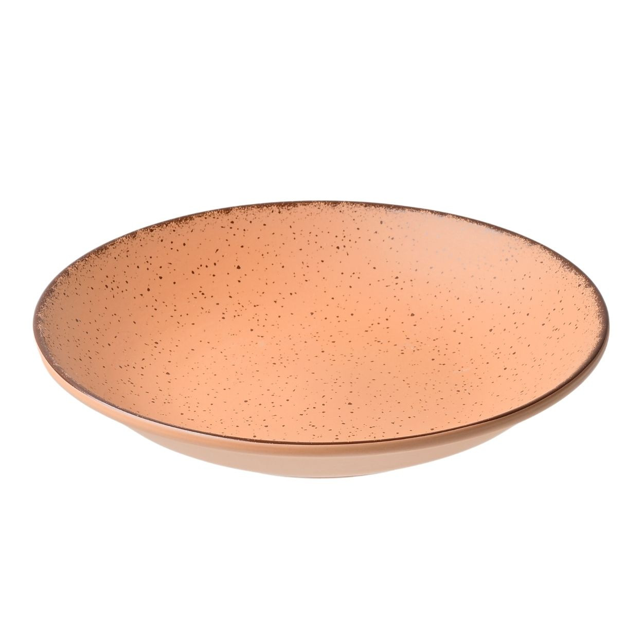 Talerz głęboki 23 cm Terra Salmon porcelana pomarańczowy okrągły obiadowy
