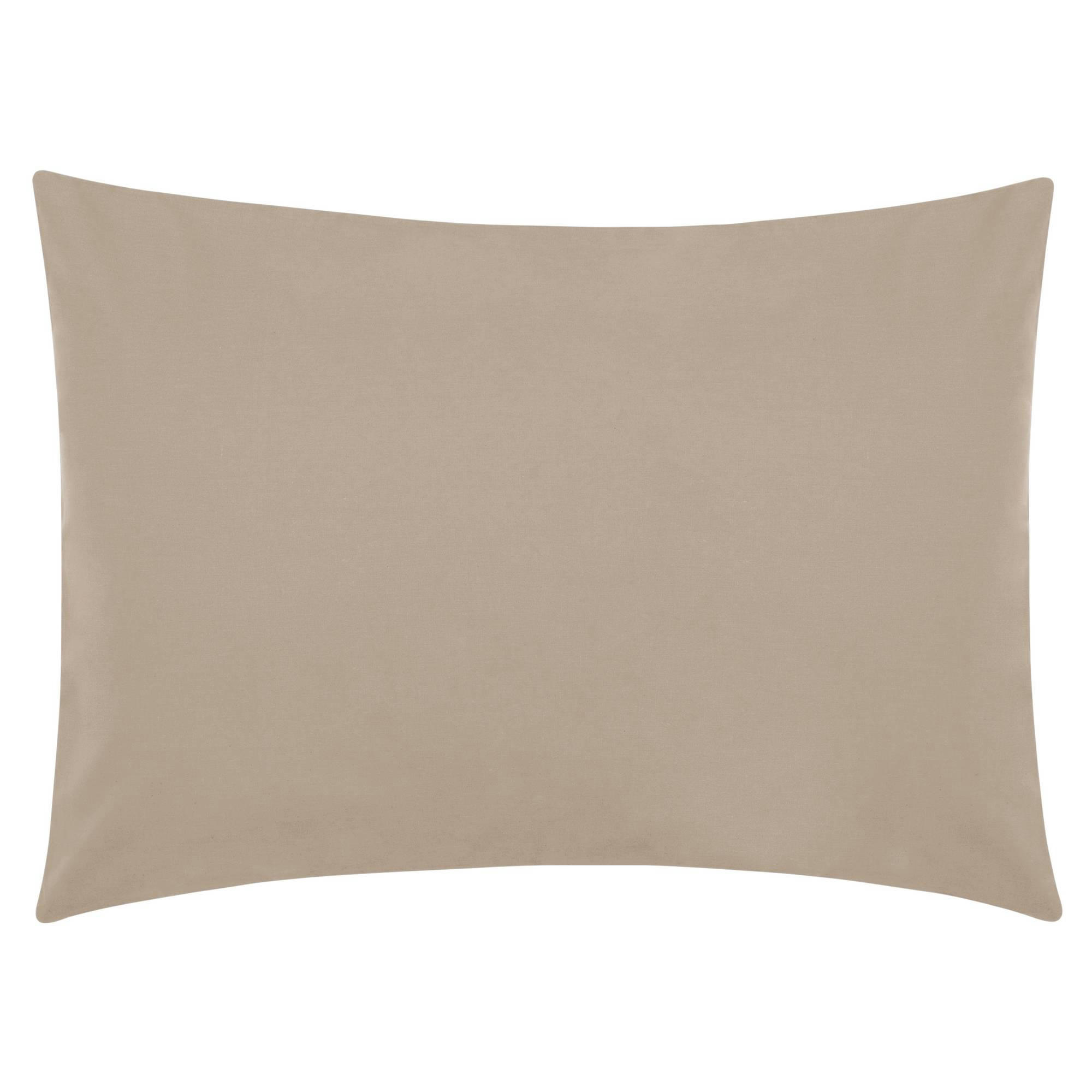 RHEA - Taie d'oreiller en coton bio beige 50 x 70 cm