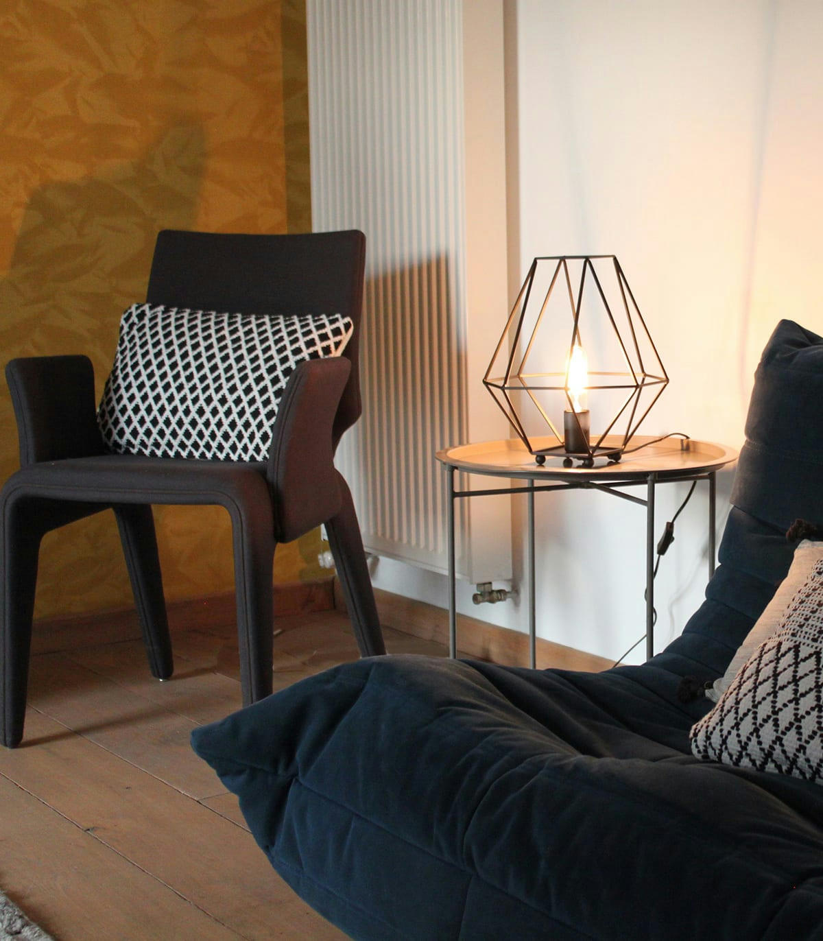 ALBANY - Lampe en métal noir h.33 cm