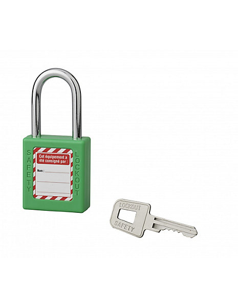 Cadenas de consignation 40mm, anse 38mm, Vert, variure A8 - Thirard