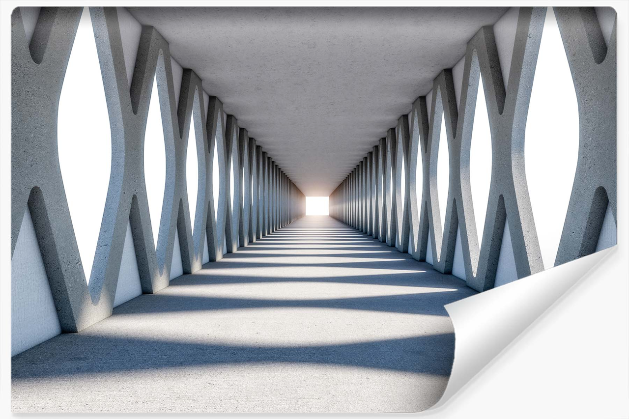 Fototapeta NOWOCZESNY Tunel Abstrakcja Beton 3D 90x60cm