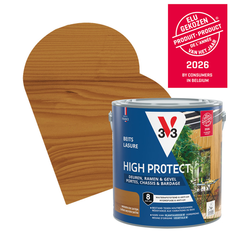 Lasure pour bois High Protect chêne moyen 2,5 L V33