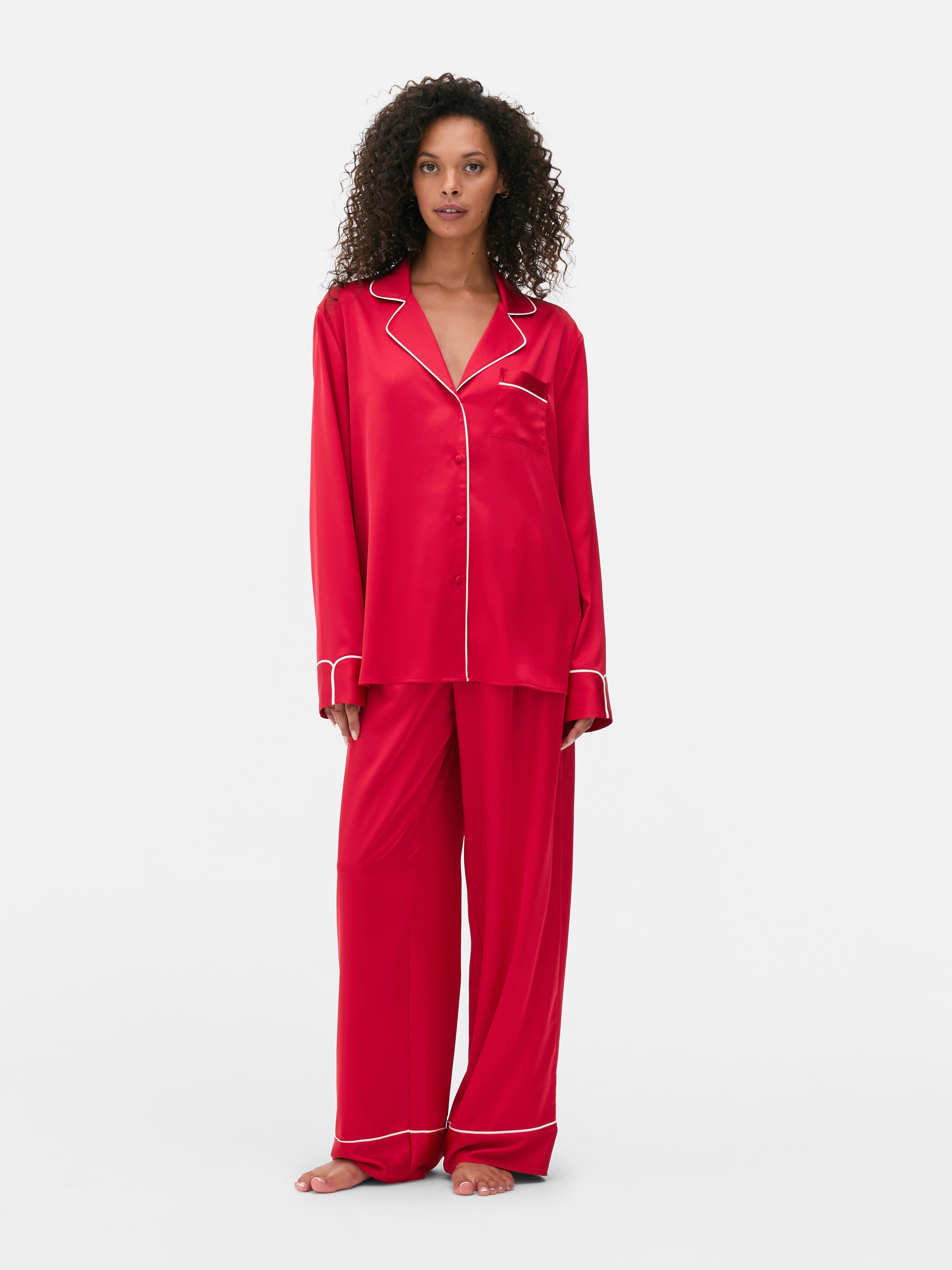 Satin Boyfriend Pajamas