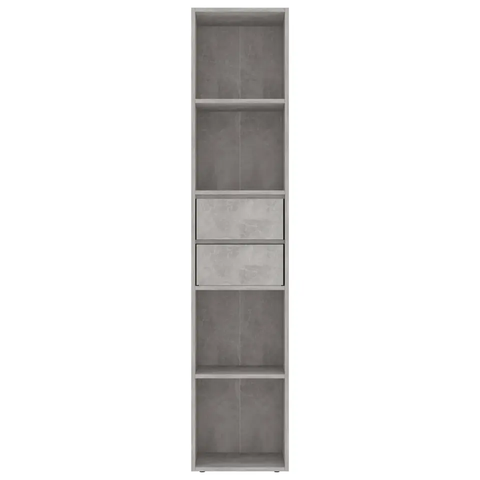 vidaXL - Boekenkast - Grijs - Bewerkt hout