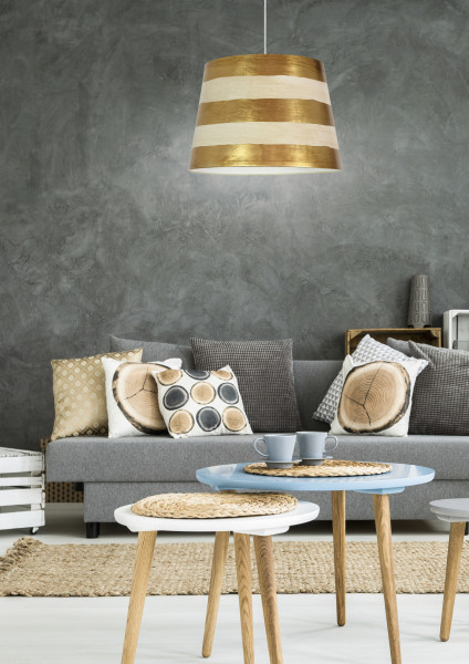 Lampa wisząca złoto-biała AMERICANO 1xE27x60W wym: 110x35x35 cm Candellux