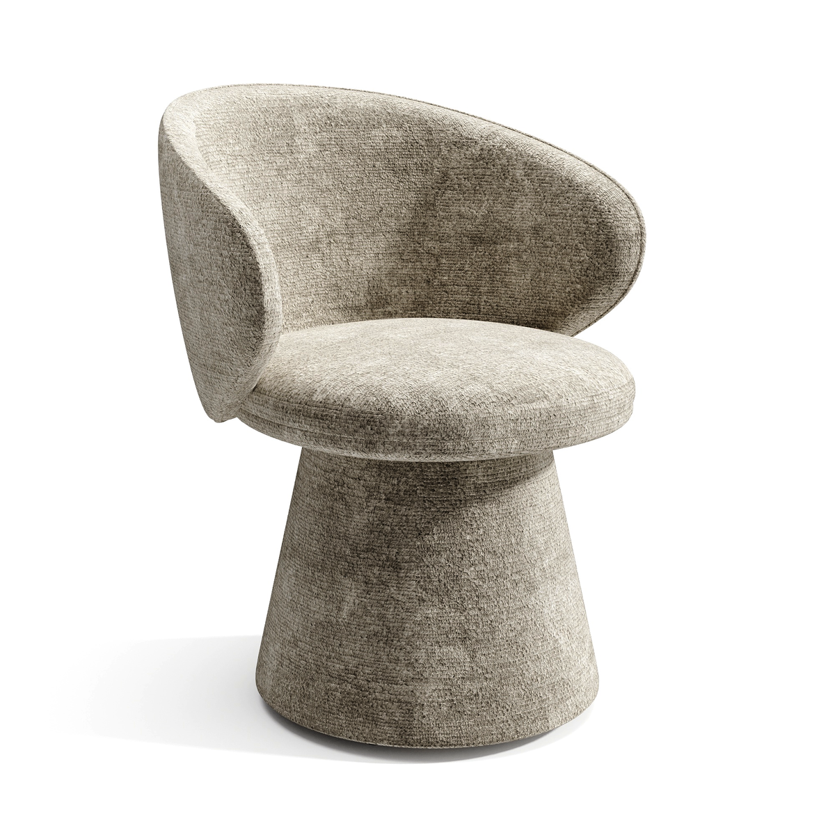 Sia Home - 180° draaibare fauteuil FLARE - fluweel met structuur mol 54cm