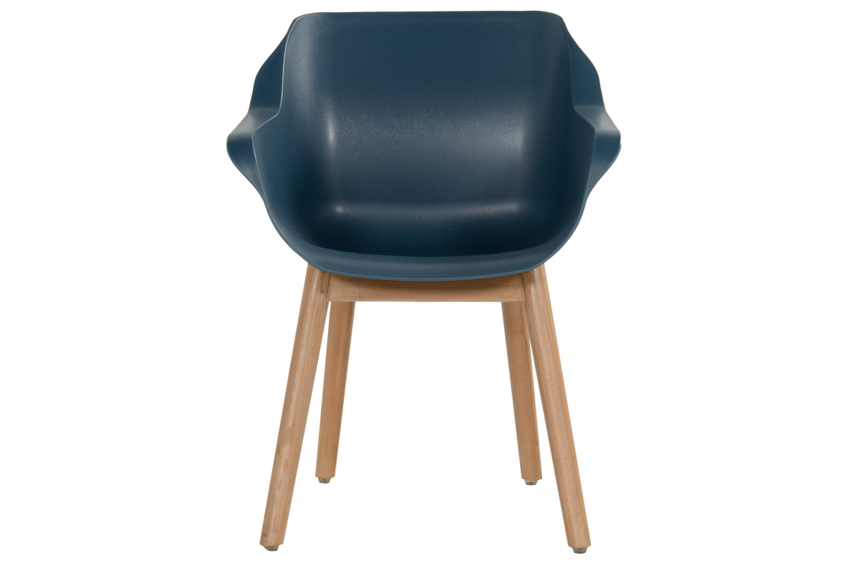 Hartman Tuinstoel Sophie Teak - Donkerblauw Kunststof/Hout - Set Van 2