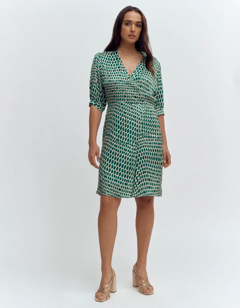 Robe chemisier cache-coeur ROMY/87132/521