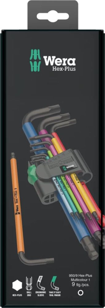 ALLENNØKKELSETT WERA HEX PLUS 9 DELER