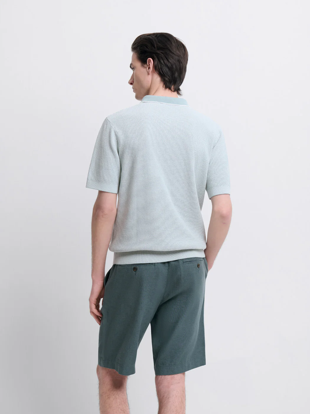 Polo  col zippé en coton bio