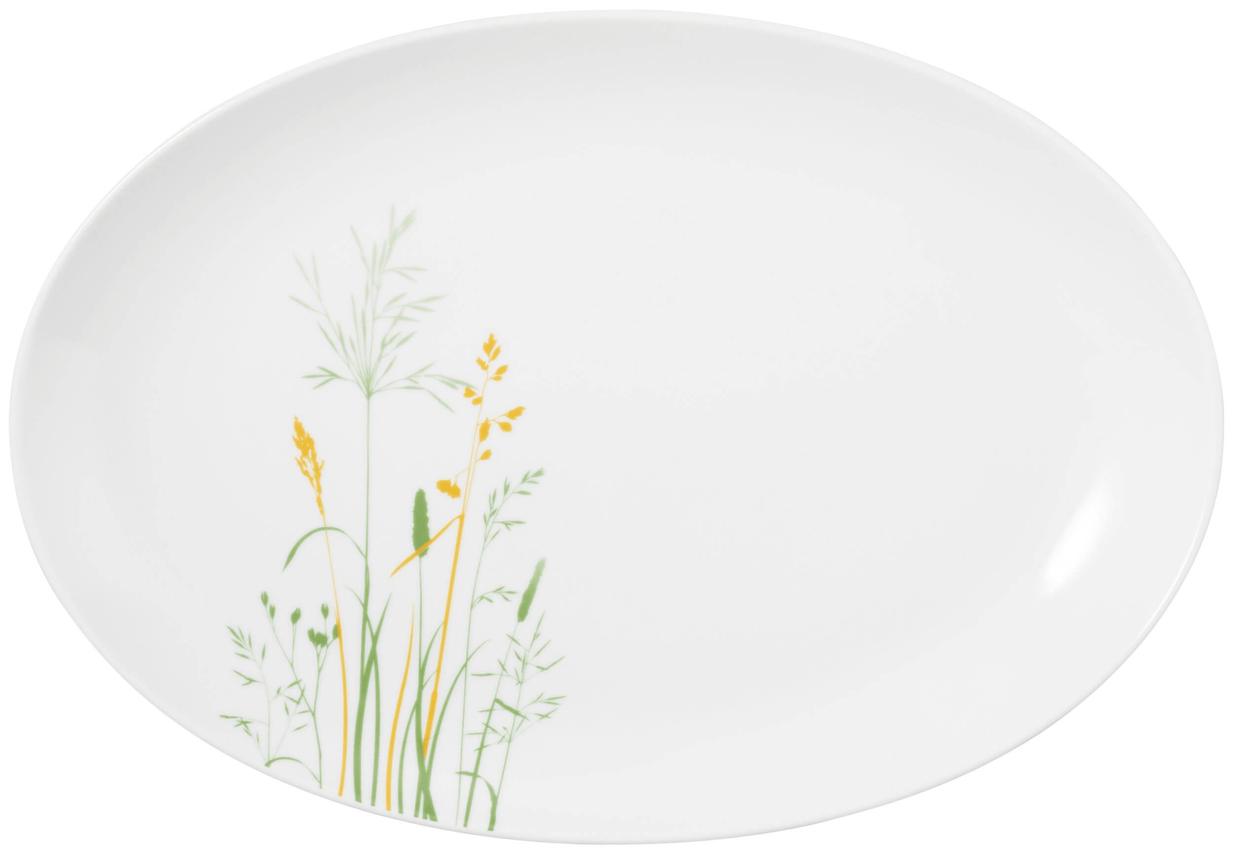 SELTMANN MEADOW GRASSES GREEN Owalny półmisek 35 x 24 cm