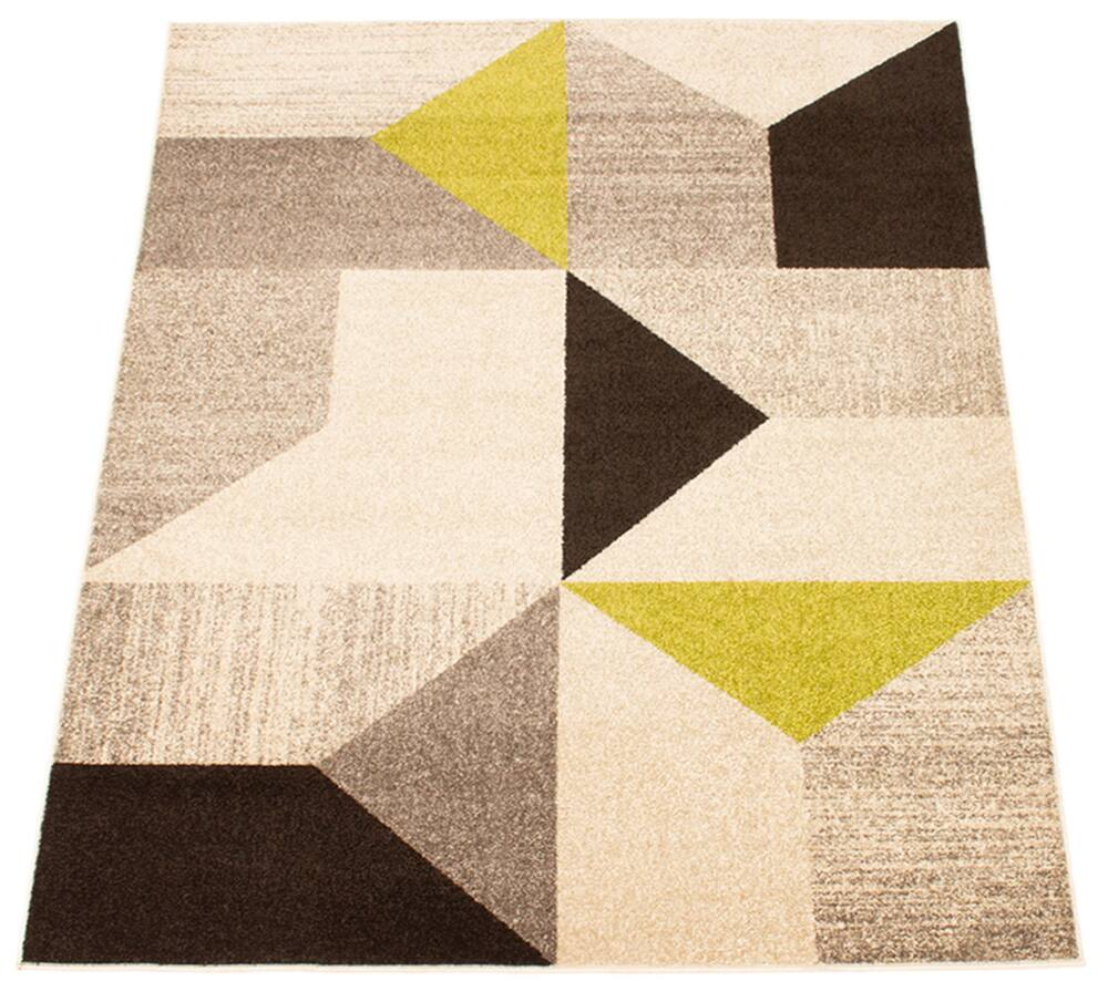 ECARPET Harlow Indoor Geometric Area Rug, Grey/Green, Assorted Sizes