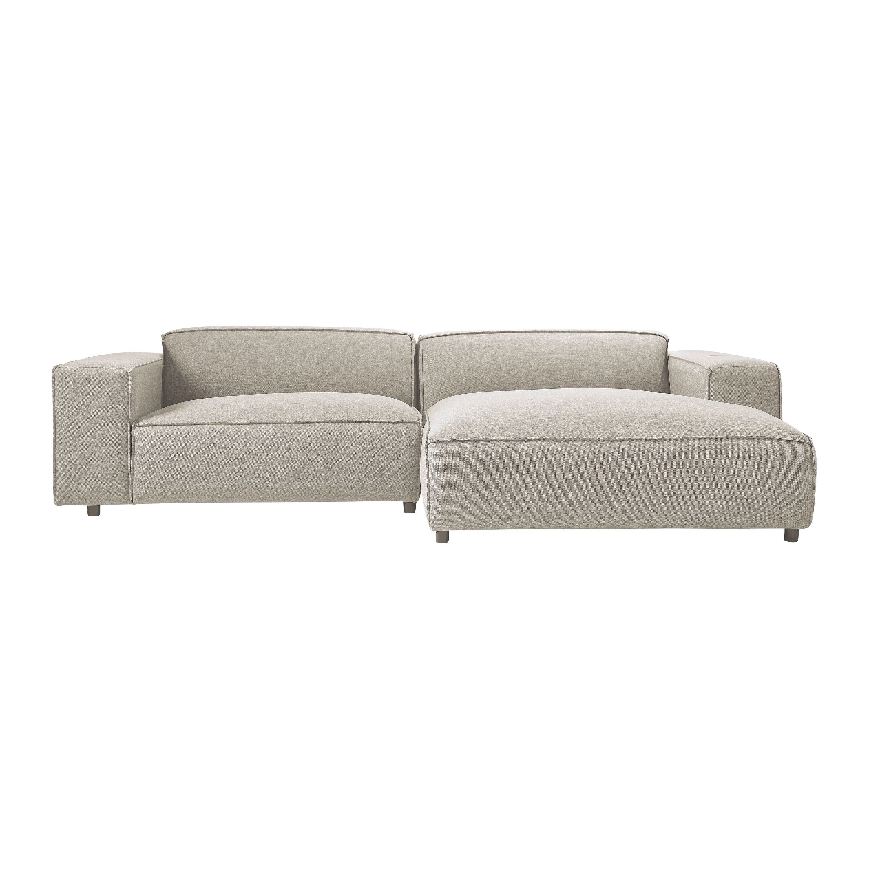 by fonQ Chunky Hoekbank met Chaise Longue Rechts - Beige