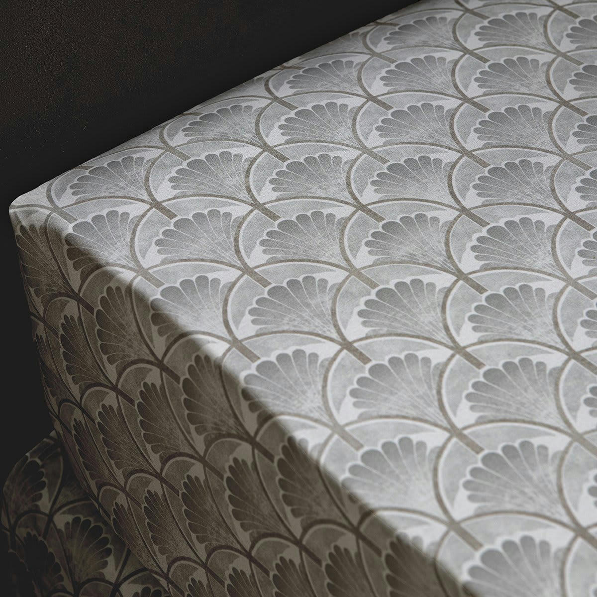 ARCHIVE - Drap housse percale gris clair 180x200 cm