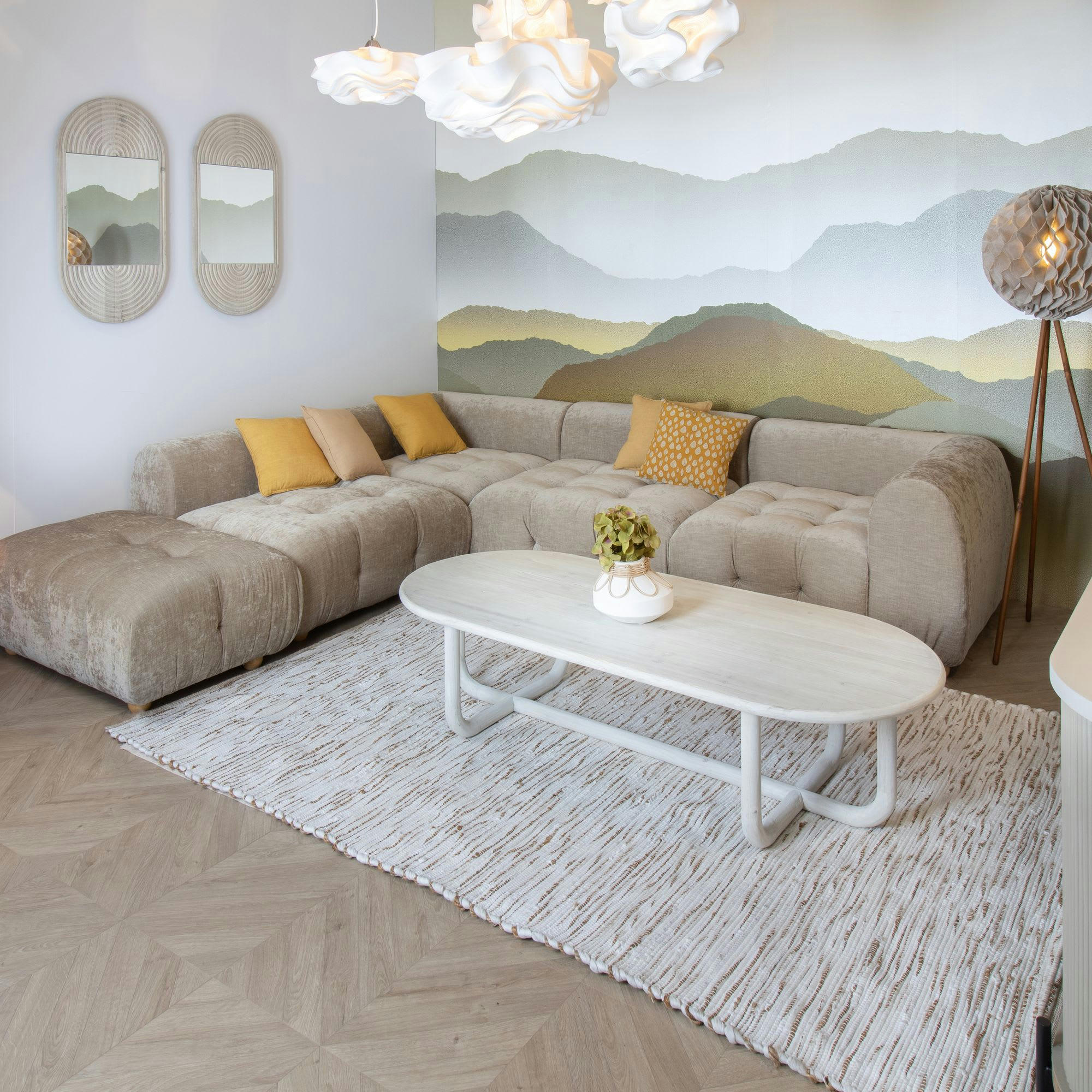 ANKARA - Tapis en coton et jute blanc et beige 170x240cm