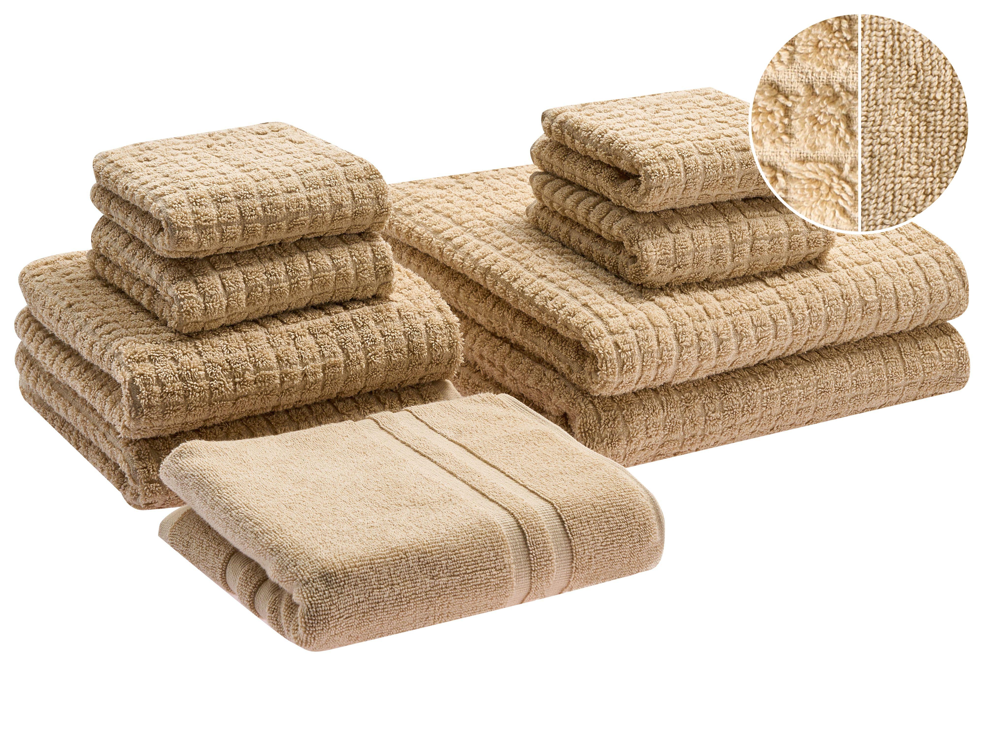Set of 11 Towels ATAI Cotton Sand Beige